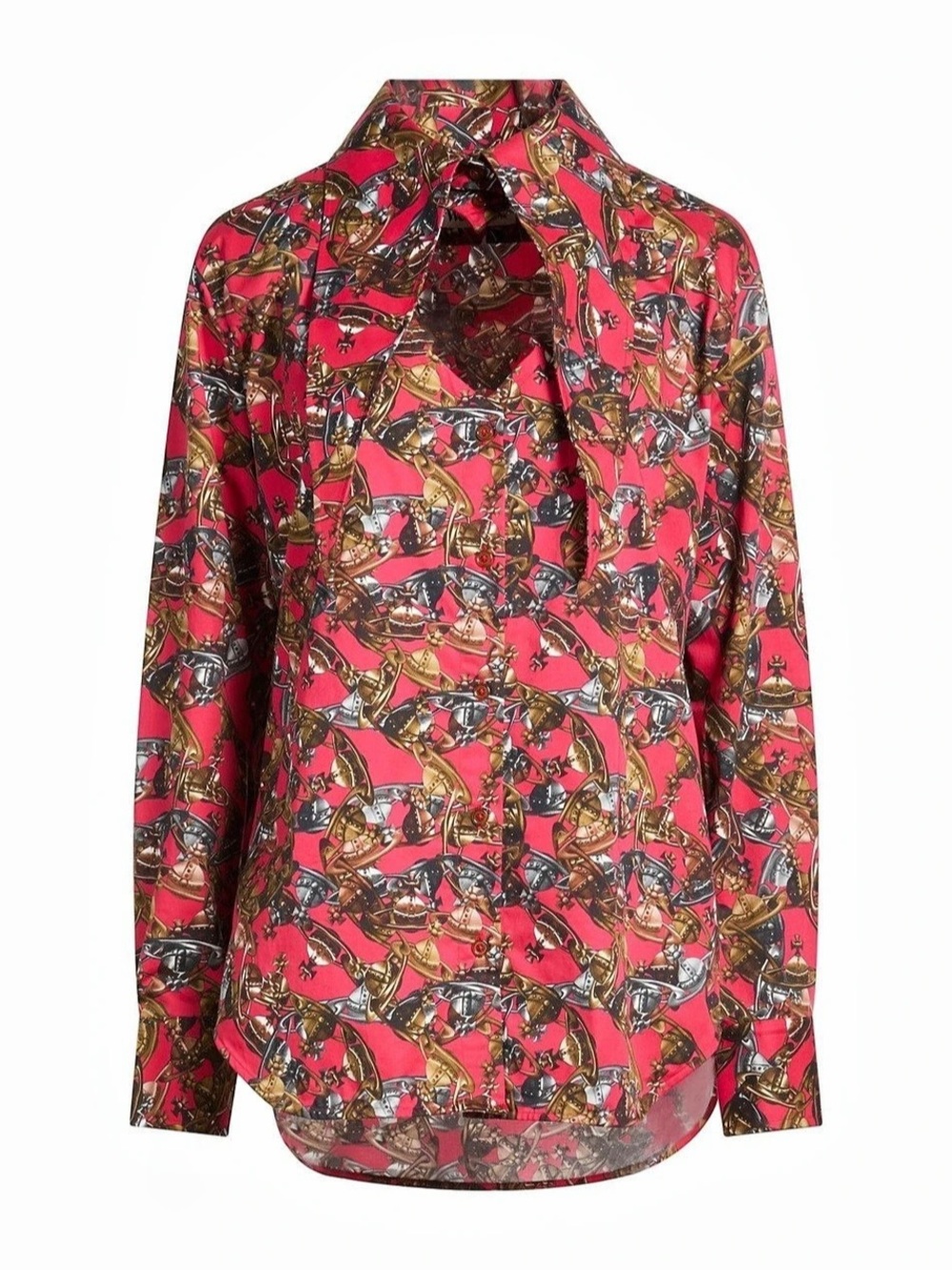 Vivienne Westwood Crazy Orb sz XS Heart Cut Out Dress Shirt